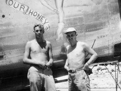 B-24 Liberator bomber Nose Art Our Honey 22nd Bomb Group