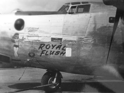 B-24 Liberator bomber Royal Flush Nose Art 458th Bomb Group