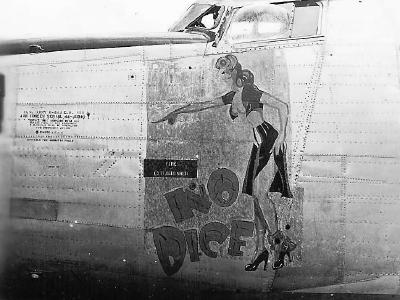 B-24 Liberator nose art No Dice 11th Bomb Group