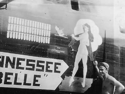 B-24J Liberator nose art Tennessee Belle