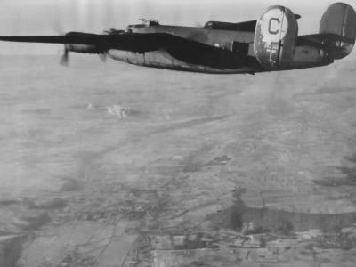 Consolidated B-24 Liberator 389th BG over target 1944