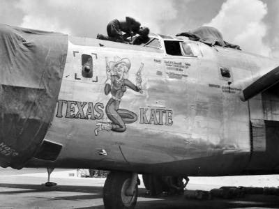 Texas Kate Nose Art B-24 Liberator 30th Bomb Group, 392nd Bomb Squadron