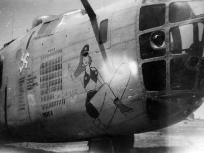 98th BG 345th BS 9th AF B-24D serial 41-11766 Chug-A-Lug Nose Art