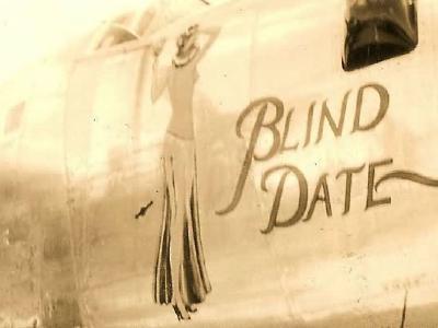 B-24 Liberator bomber nose art Blind Date