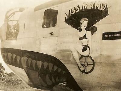 B-24 Liberator nose art Miss Mandy 308th Bomb Group 374th BS