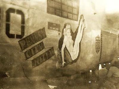 B-24 Liberator nose art Pennsy City Kitty 307th Bomb Group 370th Bomb Squadron