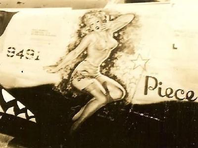 B-24 Liberator nose art Piece Time 308th Bomb Group 2