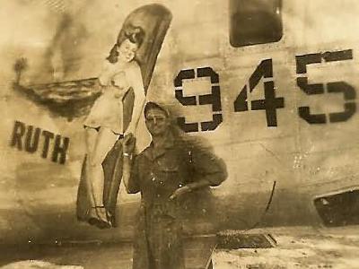 B-24 Liberator nose art Ruth Ann 307th Bomb Group 371st Bomb Squadron 13th AF
