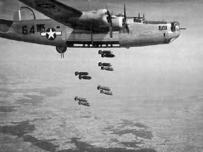 B-24 Liberator over Austria April 1945