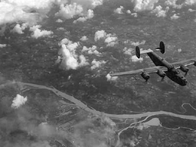 B-24 Liberator over Linz Austria 1944