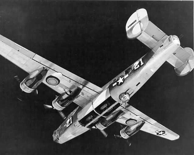 B-24L #21 over Vienna Austria 1945 724th Bomb Squadron 451st Bomb Group