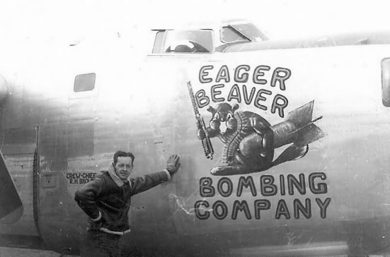 B-24 named Eager Beaver Bombing Company 7th BG 492nd BS