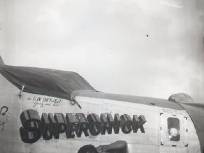 B-24 Liberator Nose Art Superchick Okinawa 1945 865th Bomb Squadron, 494th Bomb Group