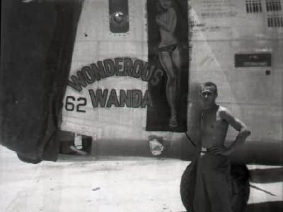 B-24 Liberator Bomber Nose Art Wonderous Wanda Okinawa 1945 11th Bomb Group, 431st Bomb Squadron