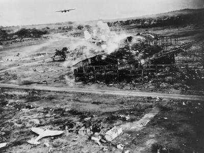 5th Air Force B-25 Strafing Ki-43 Hayabusa Clark Field 1945