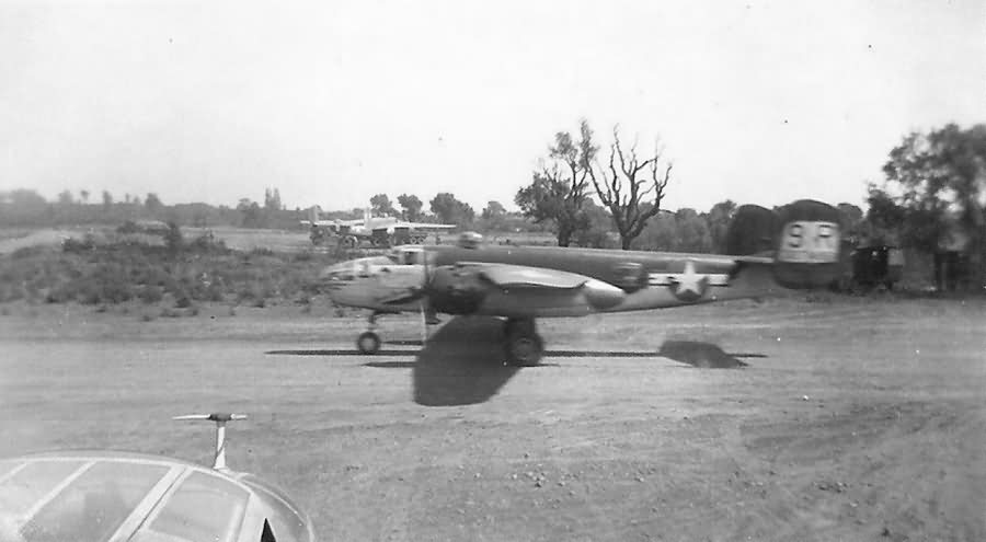 B-25J Mitchell 340 BG 489 BS Taking Off From Airstrip