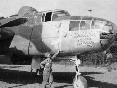 B-25J Mitchell Battlin Betty Nose Art