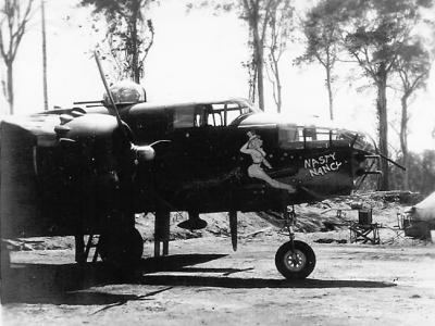 B-25J Mitchell Strafer Nasty Nancy nose art