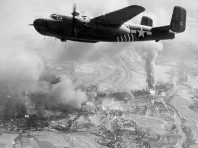 B-25H Mitchell in flight during World War II