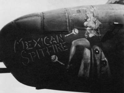 B-25D Mitchell 41-30592 Nose Art Mexican Spitfire