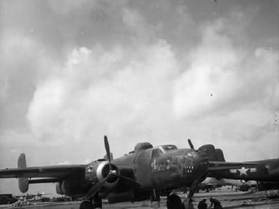 B-25 Mitchell of the of the 823rd BS, 38th BG Okinawa 1945