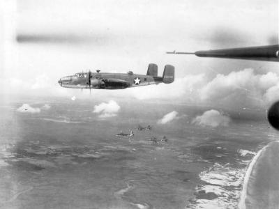 B-25C Mitchell bomber in flight 42-53387