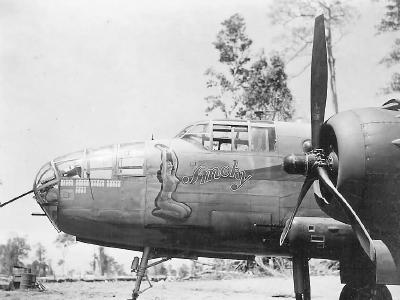 B-25 Mitchell bomber SMOKY nose art
