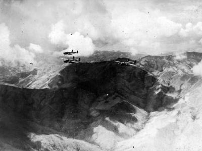 B-25 bombers flying over Burma April 1944