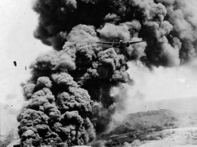 A-20 destroying japanese oil East Indies 1944