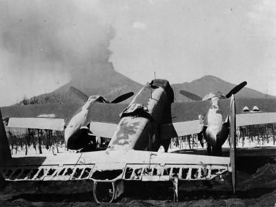 Vesuvius and B-25 Mitchell March 1944