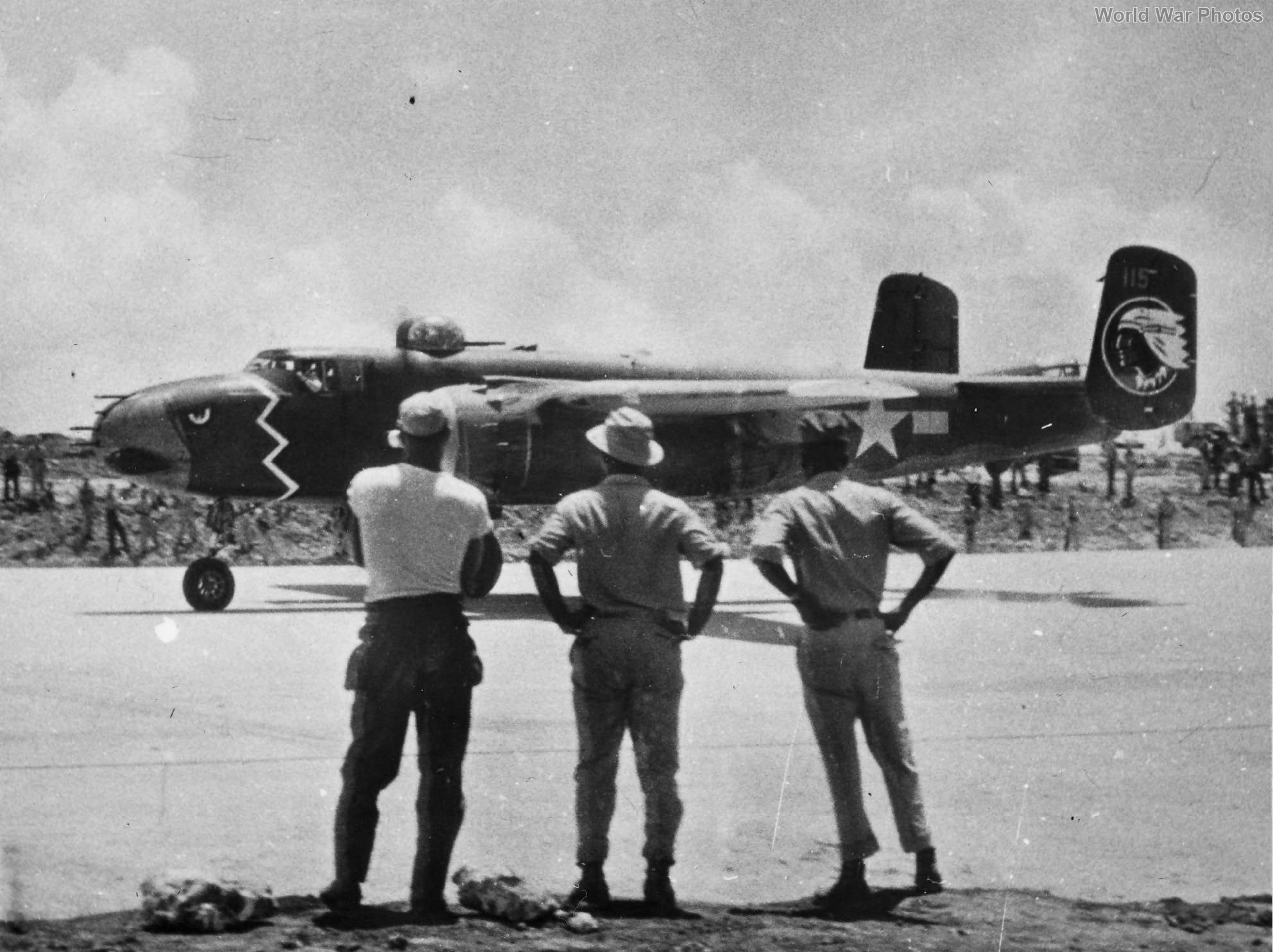 B-25J 43-28115 Of 498th Bomb Squadron, 345th BG On Okinawa | World War ...