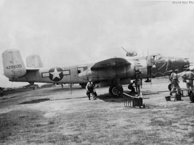B-25J 44-29600 of the 499th Bomb Squadron, 345th BG