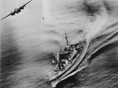 B-25 Attacking Japanese Submarine Chaser CH-39 1944