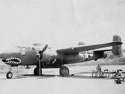 B-25 Gunship with Sharks Mouth