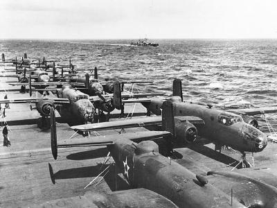 Mitchells aboard USS Hornet