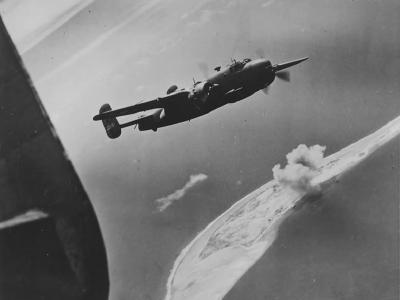 B-25 over Marshalls 1944