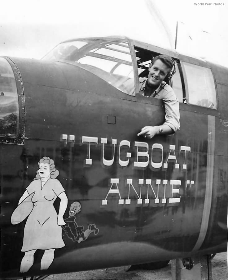 Maj Robert McCutcheon of 3rd BG, 8th BS with B-25C „Tugboat Annie” 41-12998 1943