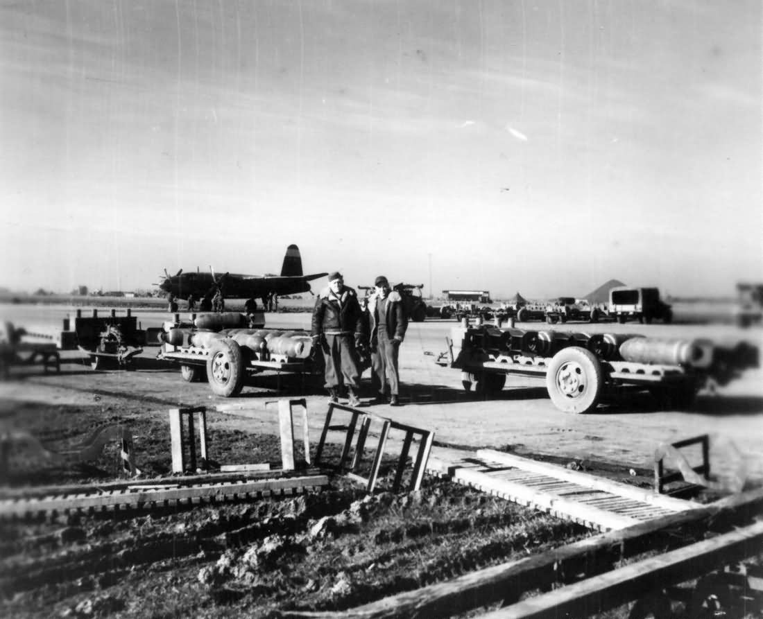 B-26 Marauder Bomber Bomb Trailer 391st Bomb Group 9th Air Force