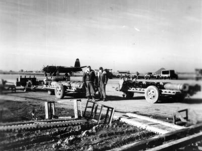 B-26 Marauder Bomber Bomb Trailer 391st Bomb Group 9th Air Force
