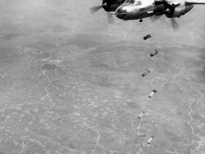 B-26 Marauder bombing