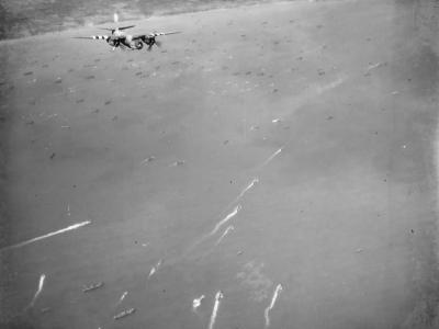 B-26 Over D-Day Invasion Fleet June 1944