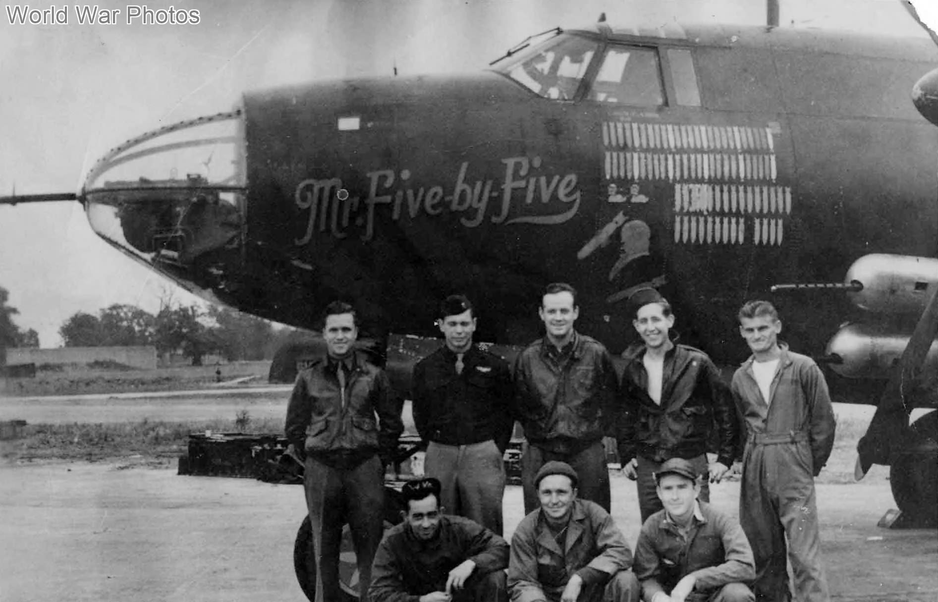 B-26 crew Mr. Five-by-Five, 555th BS July 1944