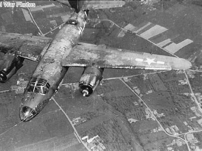 Bomber in flight heading to target