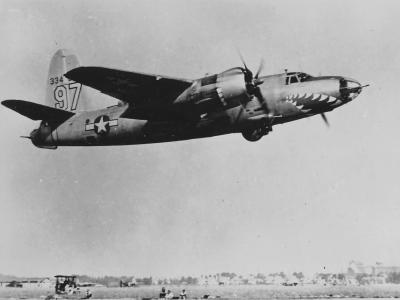 Martin B-26B Marauder 320th BG Take Ooff Dole France
