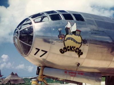B-29 Bockscar nose art 44-27297 color photo