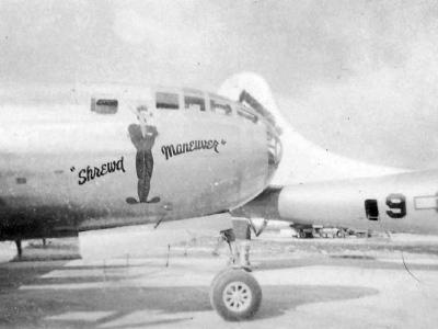 B-29 Shrewed Maneuvers nose art Guam