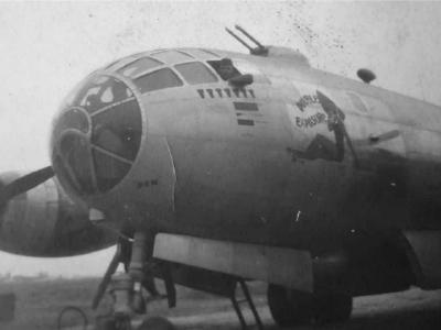 B-29 Superfortress Nose Art Double Exposure