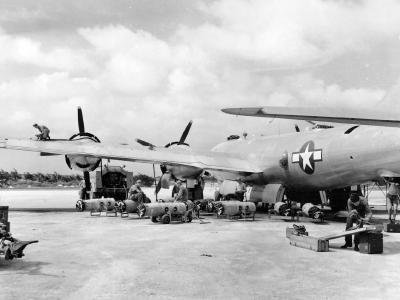 B-29 Superfortress bomber TINIAN airfield PTO