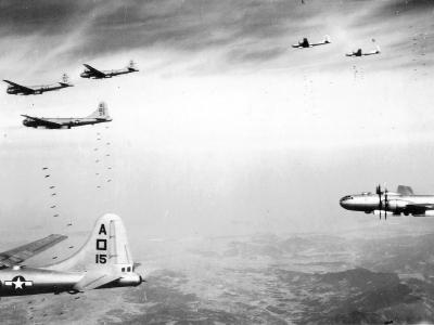 B-29 Superfortress A square 15 bombing a target