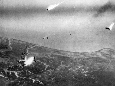 B-29 Superfortress goes down over Kyushu